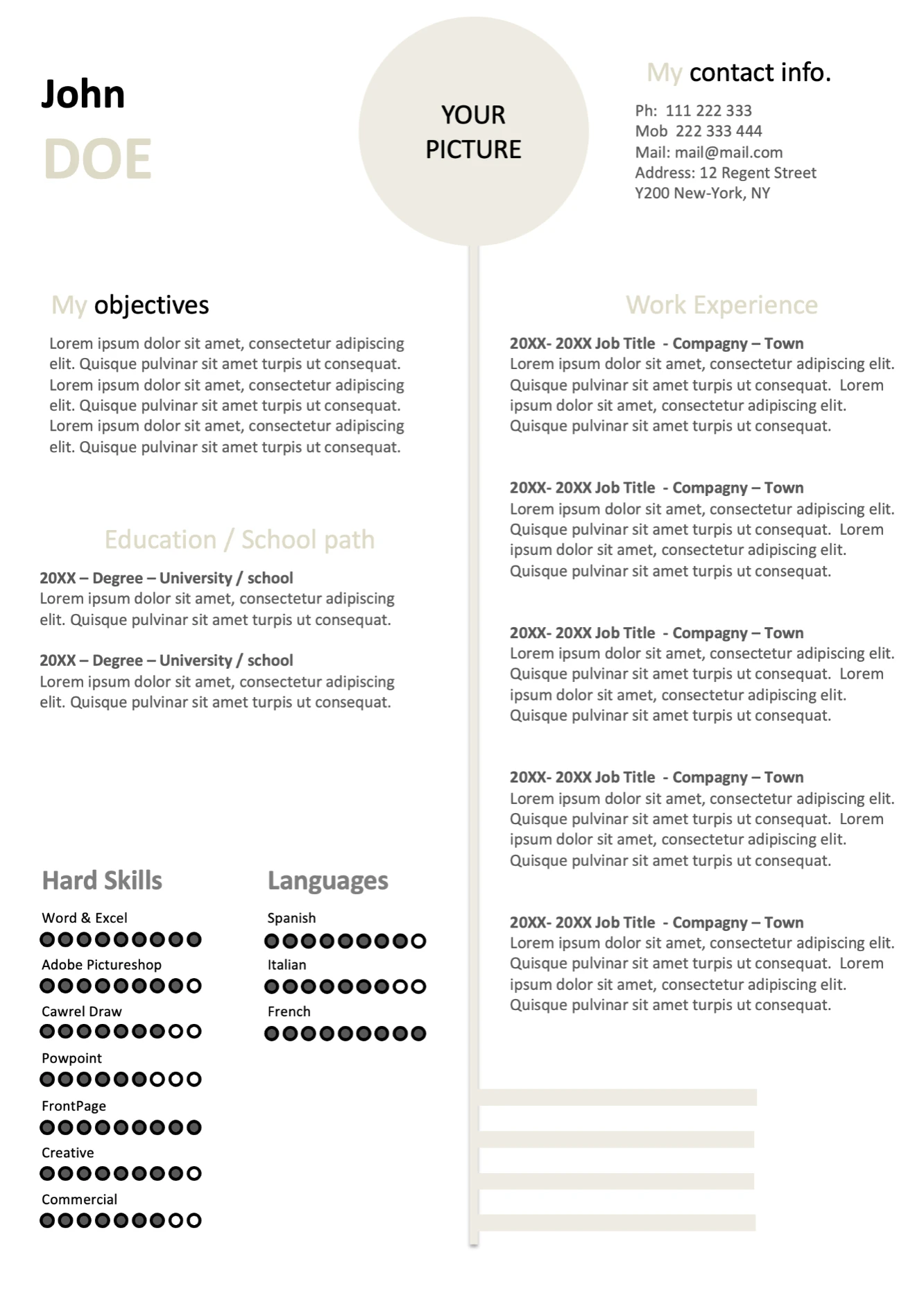 Clean Resume template preview