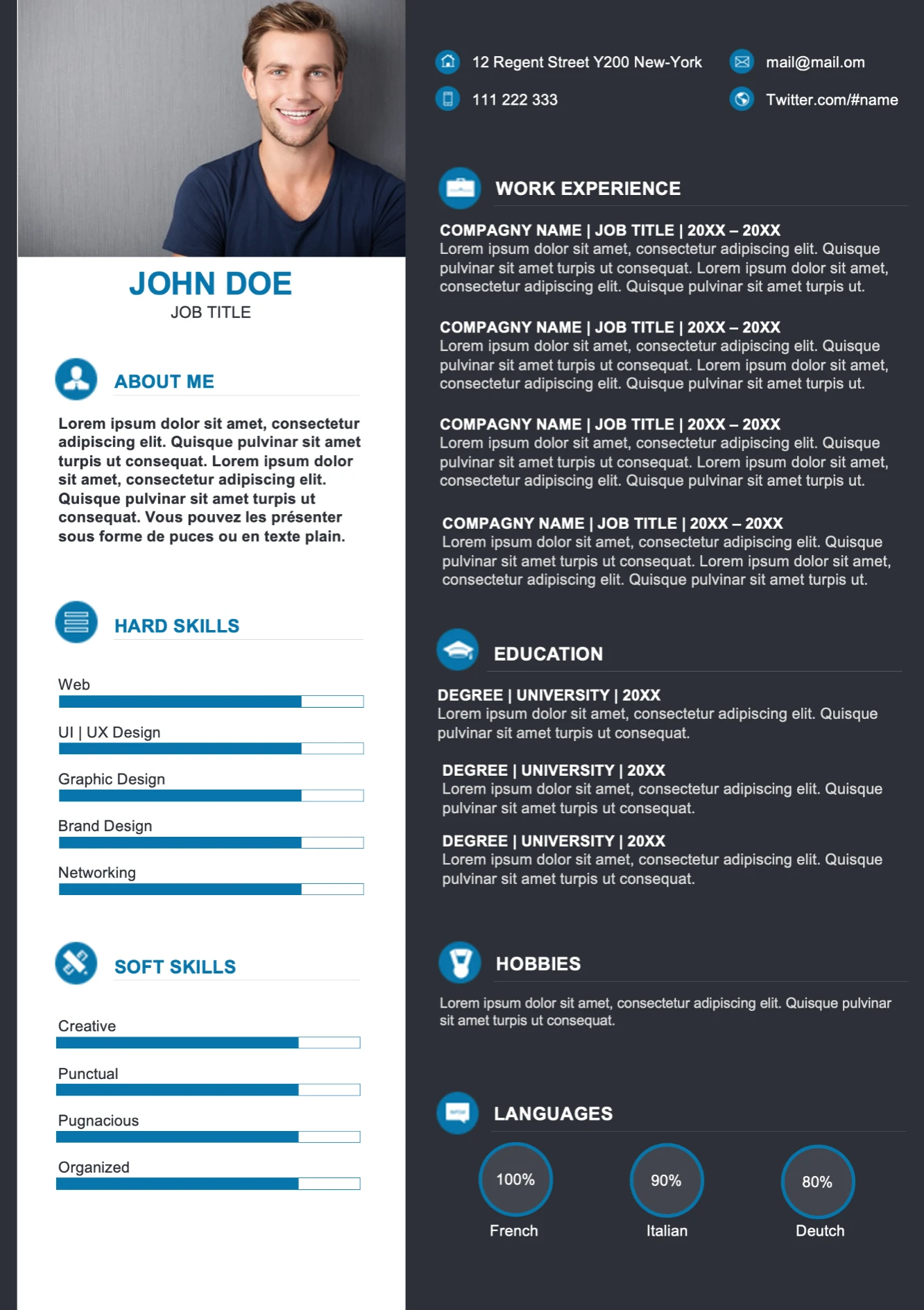 Full Resume template preview