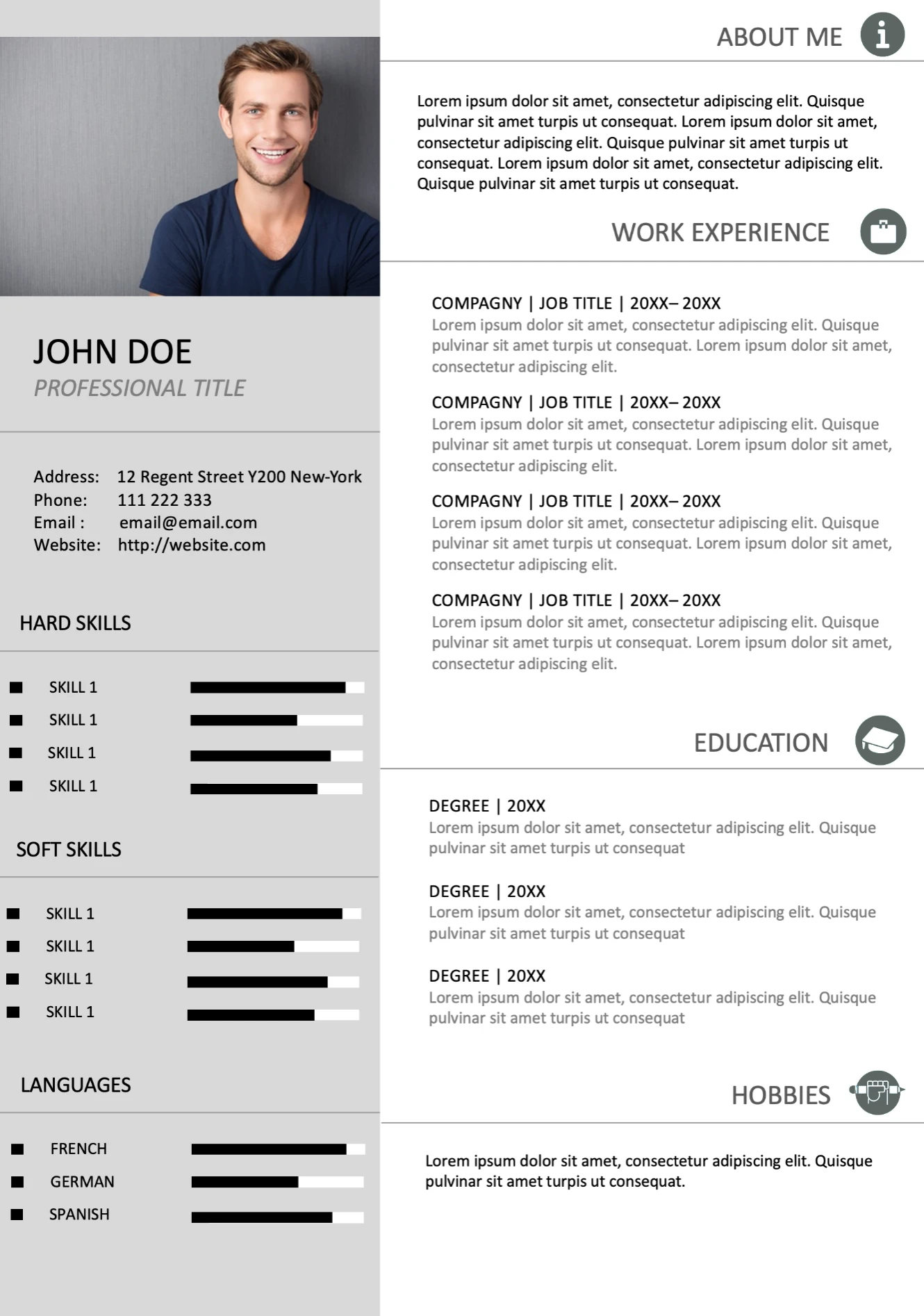 Job Resume template preview