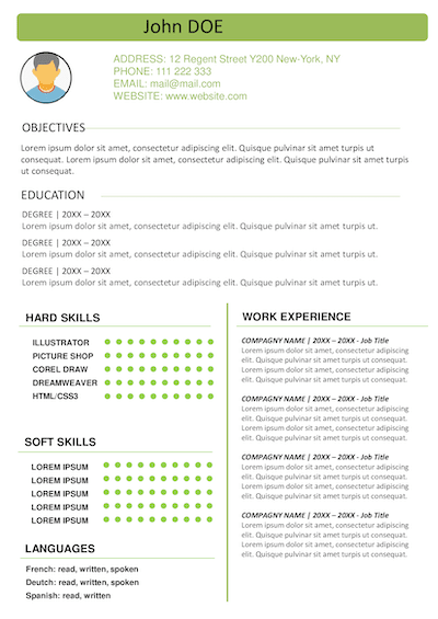sample basic resume template